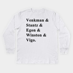 Ghostbusters 2 Names Kids Long Sleeve T-Shirt